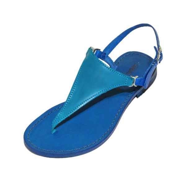 Women s Bikini Strappy sandals in Blue Turquoise Sandalishop
