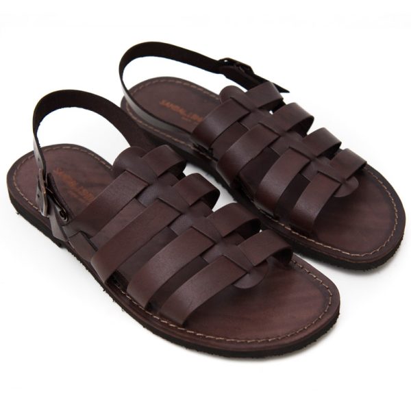 Sandalo artigianale gladiatore Ciak marrone da uomo Sandalishop