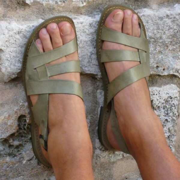 Men s Spartacus Strappy sandals in Camouflage Green Sandalishop