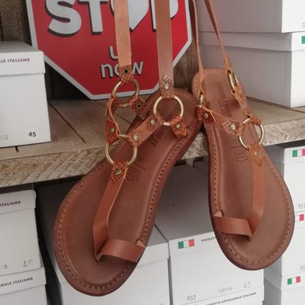 sandali donna made in italy alla schiava vero cuoio