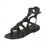 men’s gladiator sandals black color genuine leather