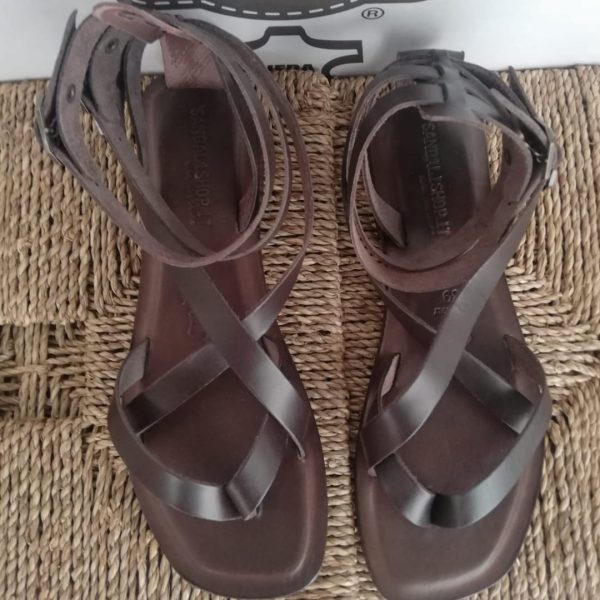 sandali alla romana donna cuoio