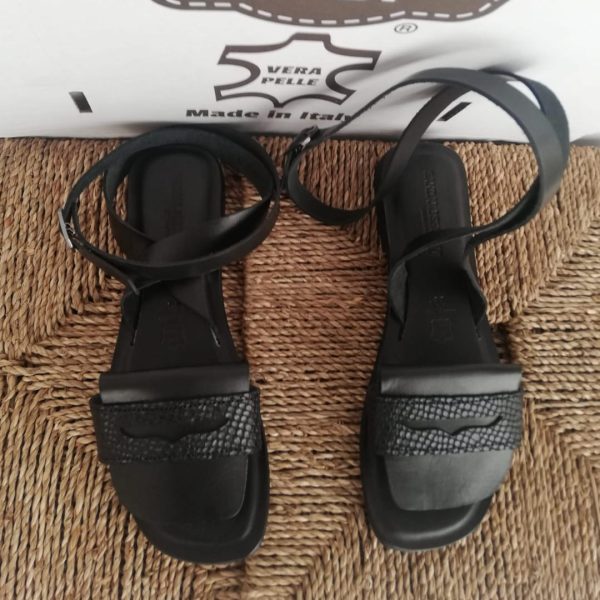 sandali bassi donna cuoio made in italy