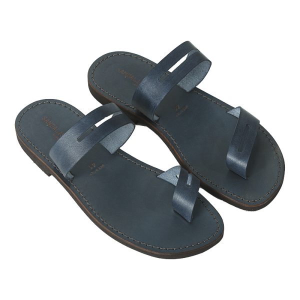 Sandalo artigianale infradito Sbagliato Blu Marine da uomo Sandalishop