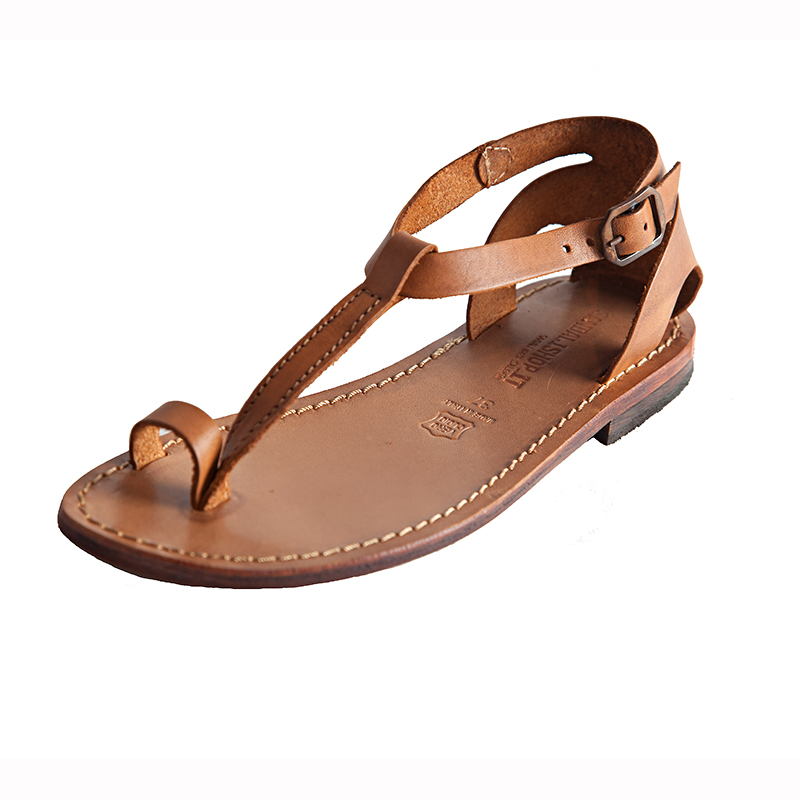 cognac strappy sandals