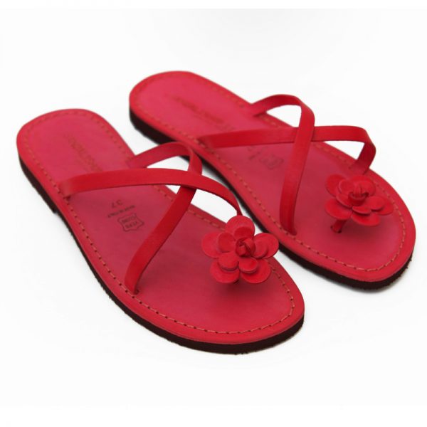Sandalo infradito Ostuni rosso da donna