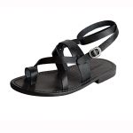 Women’s Hippie Lace up sandals in Black