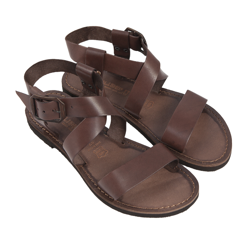 Sandali pelle marrone store