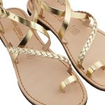 sandali-microporoso-chiuso-donna-Treccia-oro-3