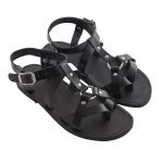 Men’s Grunge Lace up sandals in Black