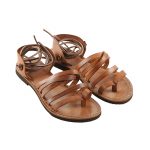 Sandalo schiava Lacci cognac da donna